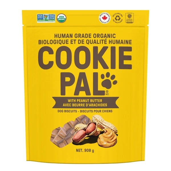 Cookiepal Organic Dog Biscuits With Peanut Butter, 908 g