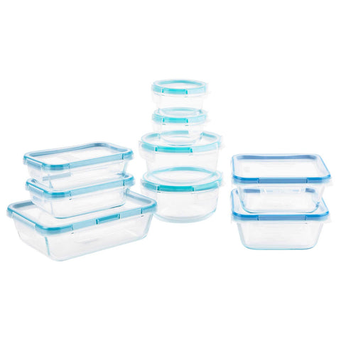 Snapware Glass food storage set, 18 pieces