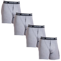 Joe Boxer Men's Cotton Grey Boxer Briefs XL, 4 units