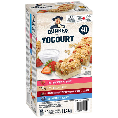 Quaker Yogurt Bars, 40 x 31 g