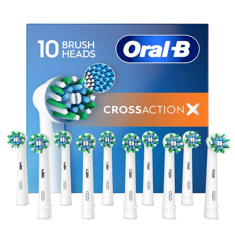 Oral-B CrossAction Electric Toothbrush Replacement Heads with Max Clean, 10 units