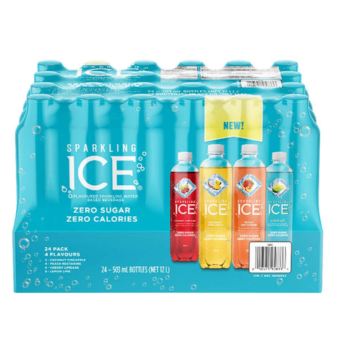 $5 OFF - Sparkling ICE Flavoured Water Beverage Variety Pack, 24 x 503 mL
