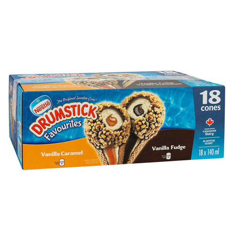 Nestle Drumstick Vanilla & Fudge Ripple, 18 x 140 mL