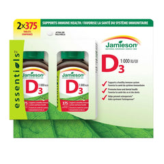 $4 OFF - Jamieson Vitamin D3 1000 Iu, 2 x 375 tablets
