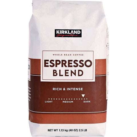 Kirkland Espresso Blend Dark Roast Whole Bean Coffee, 2.5 lb
