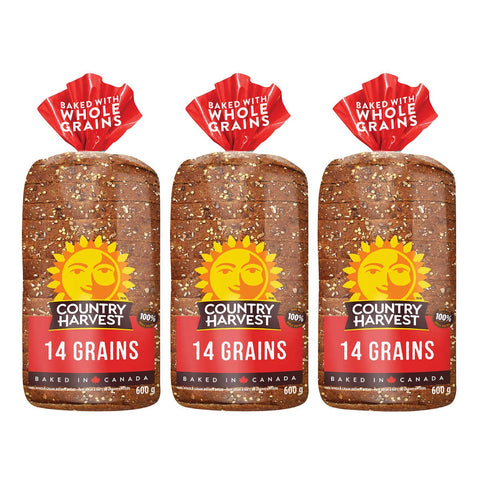 Country harvest 14 Grains Bread, 3 x 600 g