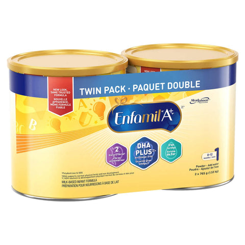 Enfamil A+ Infant Formula, 2 x 765 g