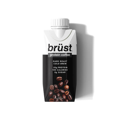 Brust Dark Roast Protein Coffee, 18 x 330 mL