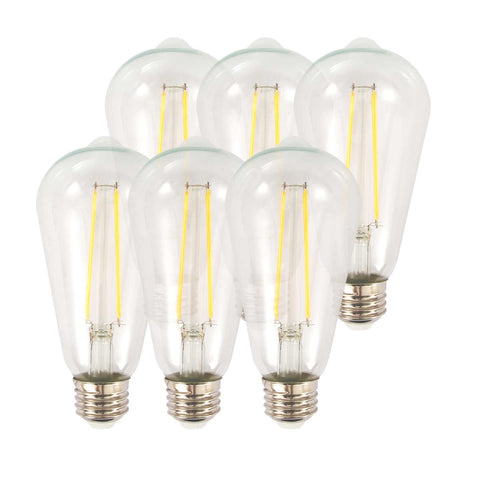 Luminus LED 7W Dimmable Clear ST19 Bulb E26 Base, 6 units