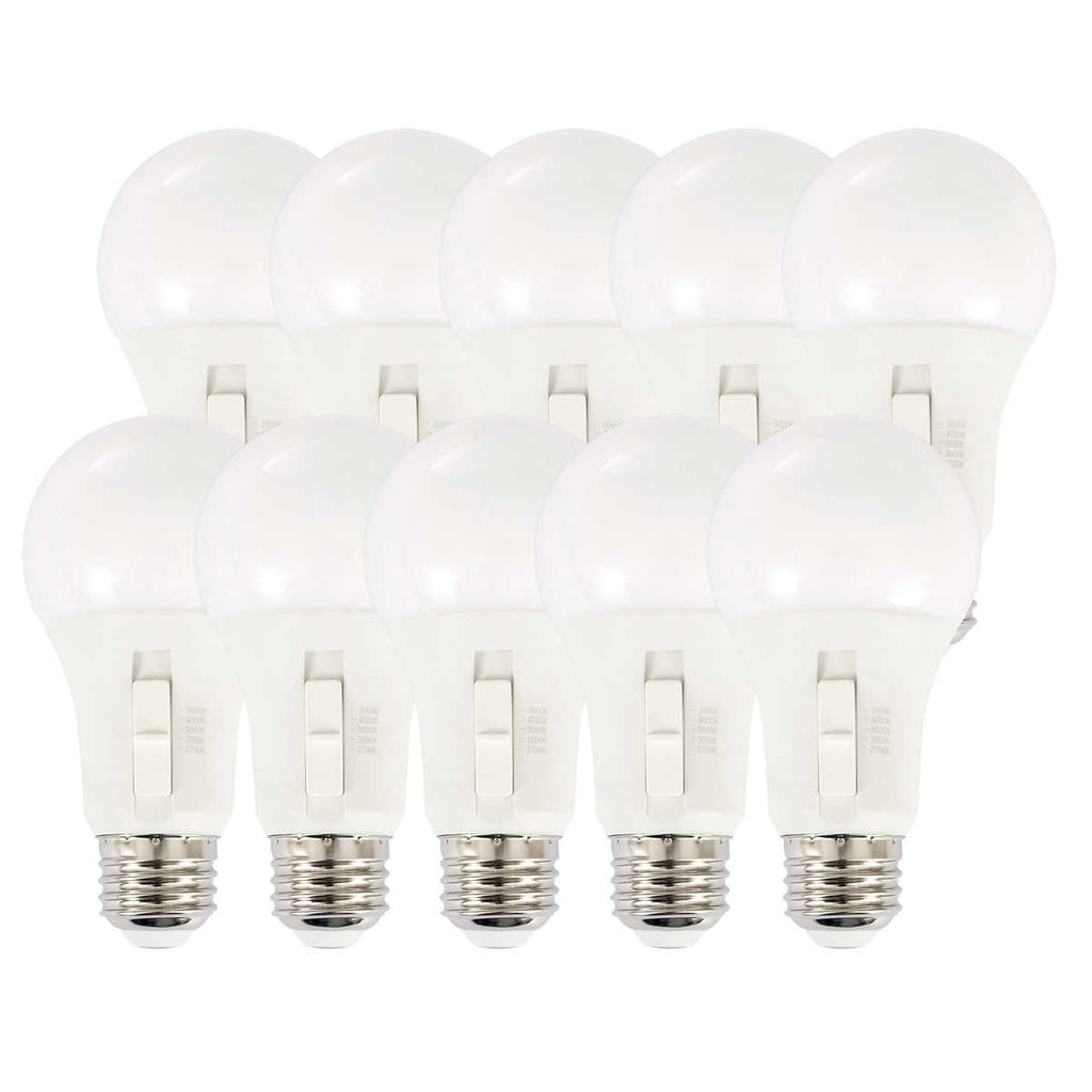 Luminus LED 8.5W Dimmable A19 Bulb E26 Base, 10 units