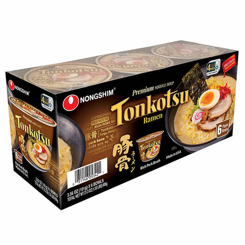 Nong Shim Tonkotsu Ramen, 6 x 101 g