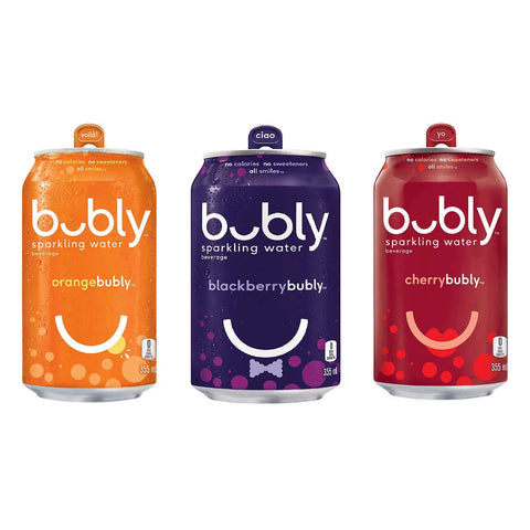 Bubly Variety Pack Purple, 24 x 355 mL