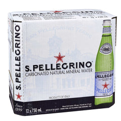 San Pellegrino Carbonated Mineral Water, 15 x 750 mL