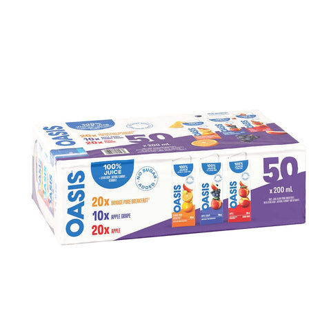 Oasis Juice Variety Pack, 50 x 200 mL