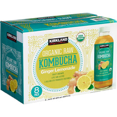 Kirkland Signature Organic Kombucha Ginger Lemonade, 8 x 473 mL
