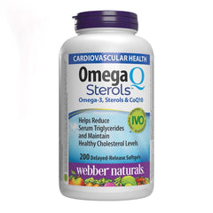 Webber Naturals Omega–3 & Coq10 With Plant Sterols, 200 softgels