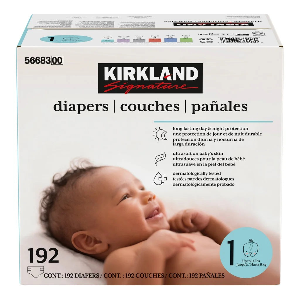 Kirkland Diapers Size 1, 192 diapers
