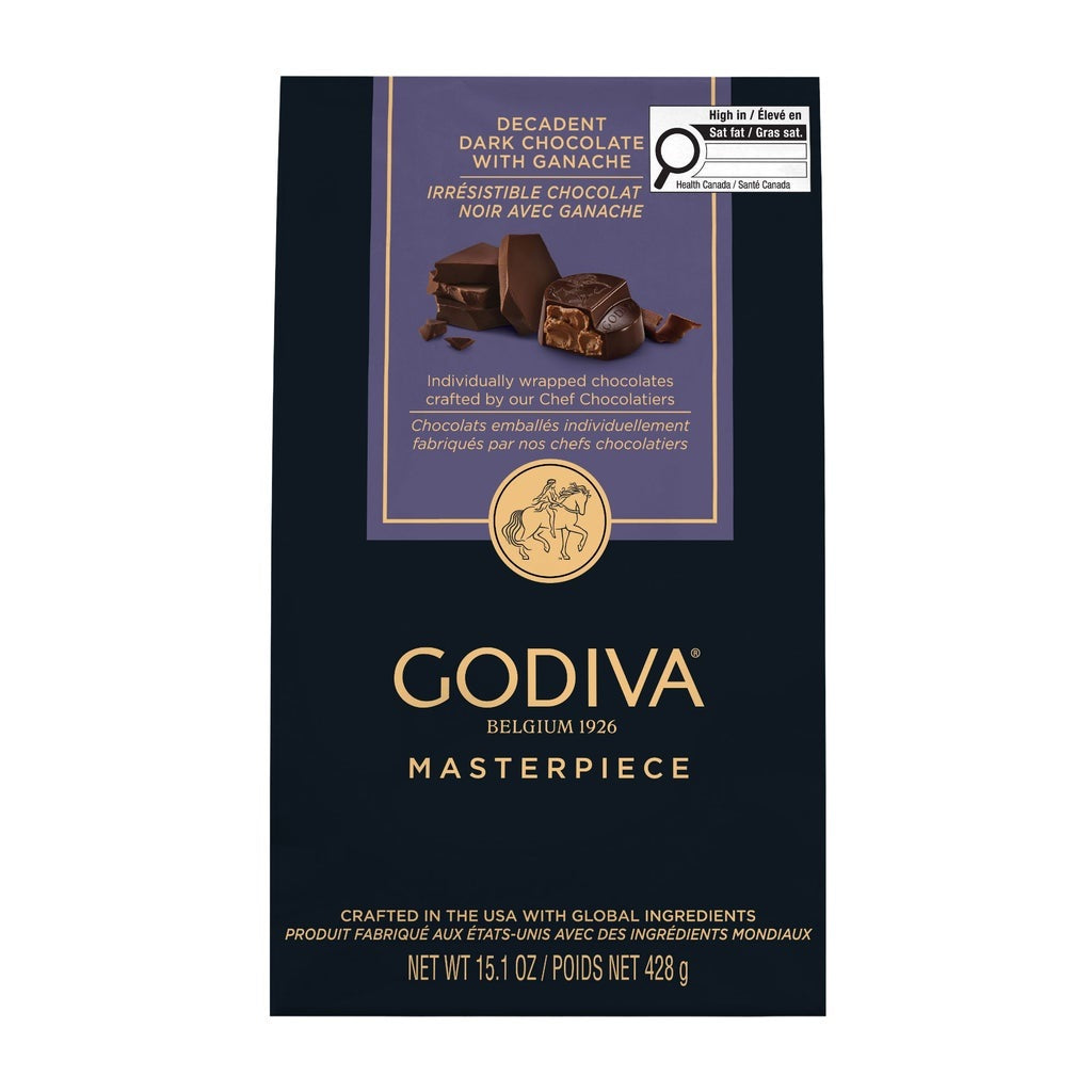 Godiva Masterpiece Decadent Dark Chocolate with Ganache, 428 g