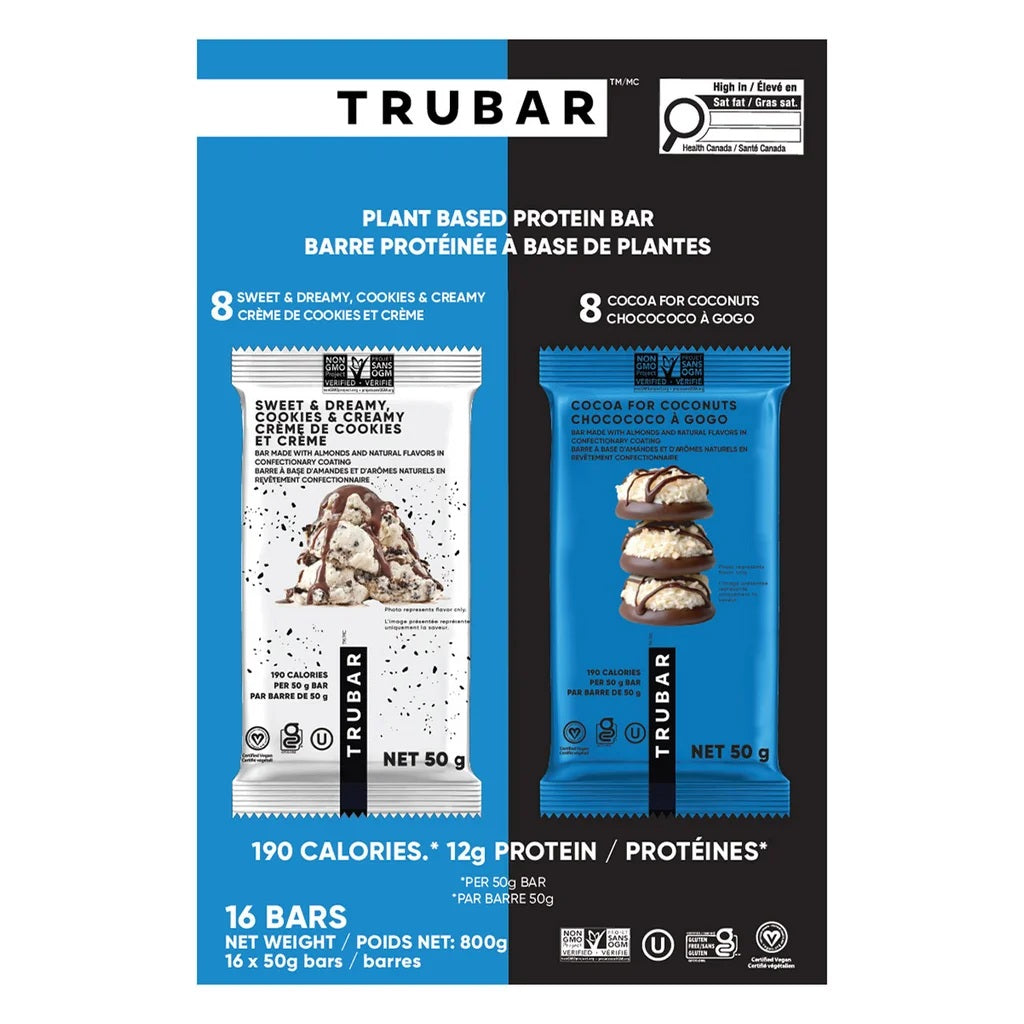 Trubar Plantbased Protein Bars, 16 x 50 g