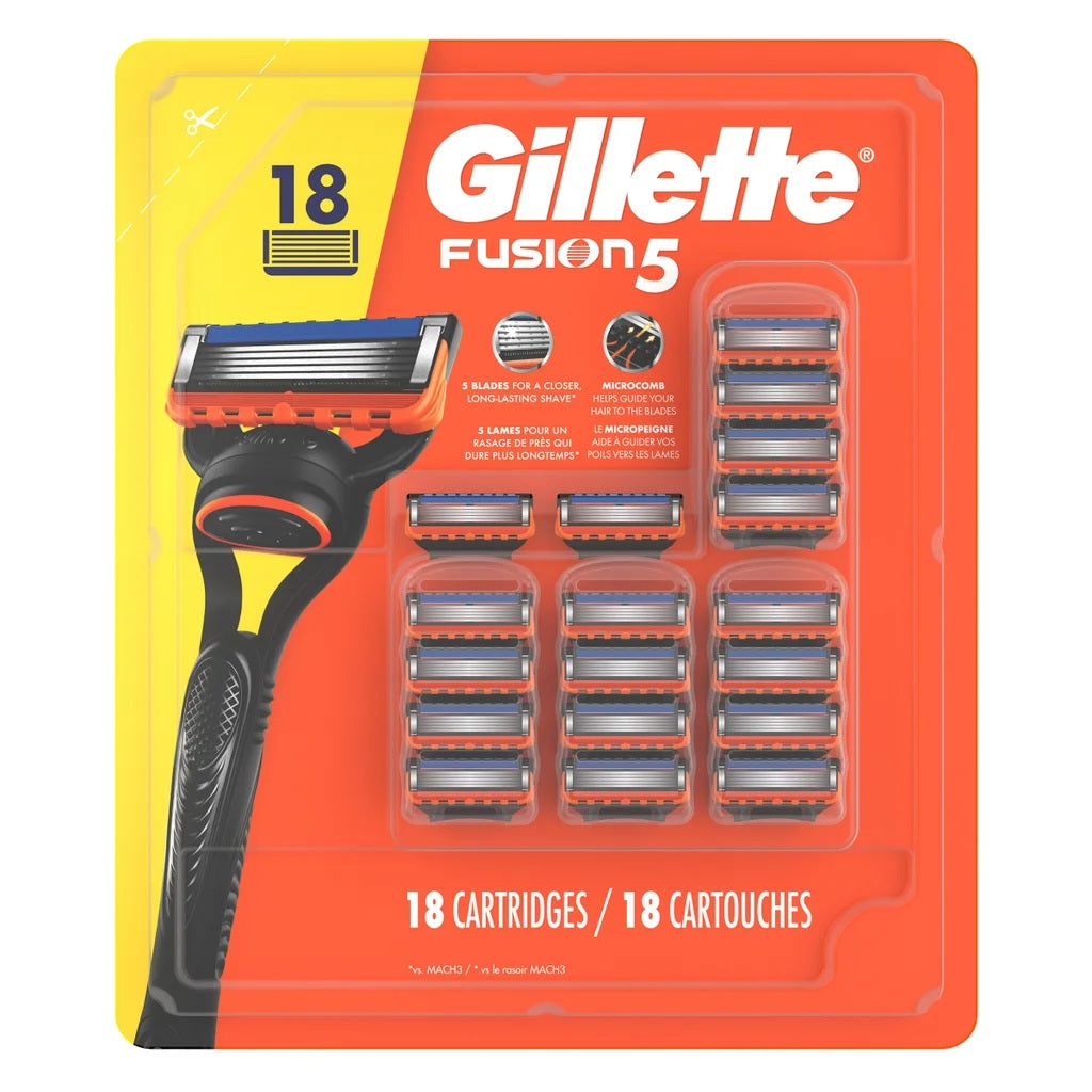 Gillette Fusion 5 Men's Razor , 18 razors