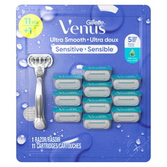 $15 OFF - Gillette Venus Ultra Smooth Sensitive Women's Razor, 12 razors