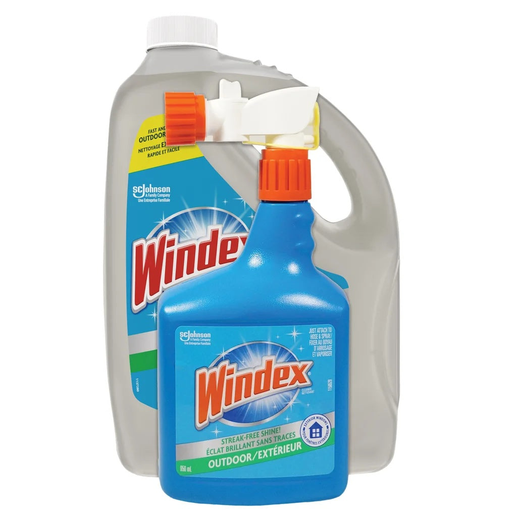 Windex Outdoor Window Glass and Patio Cleaner 950ml + , 3.8 L
