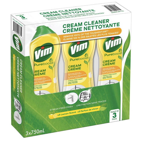 Vim Cream Cleaner Lemon Scent, 4 x 230 g