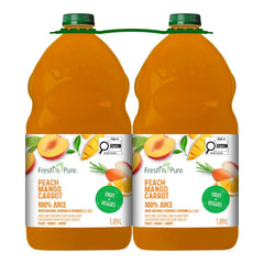 Fresh N Pure Peach Mango Carrot Juice, 2 x 1.9 L