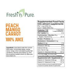 Fresh N Pure Peach Mango Carrot Juice, 2 x 1.9 L