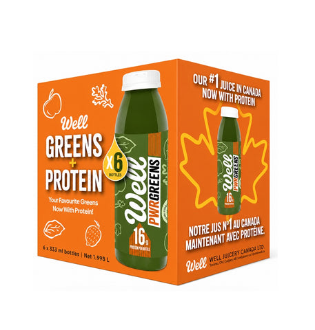 Well Pwr Greens + Protein, 6 x 333 ml