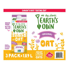 Earth’s Own Original Oat Milk, 3 x 1.9 L
