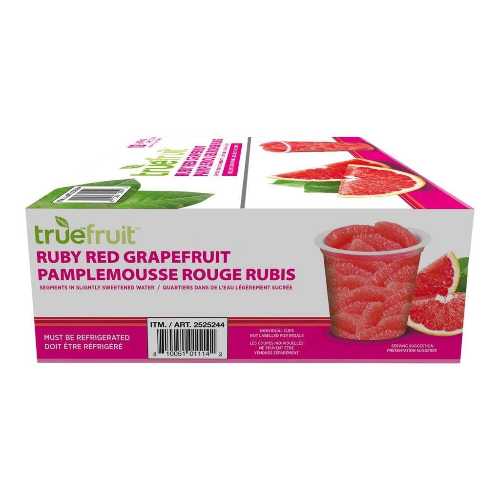 True Fruit Red Grapefruit Segments, 12 x 197 g