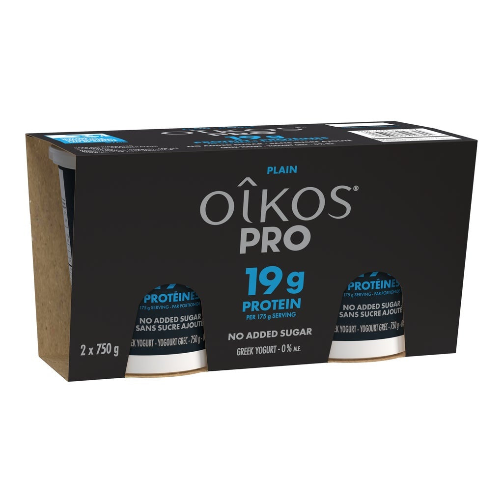 Oikos 0% Plain Yogourt, 2 x 750 g