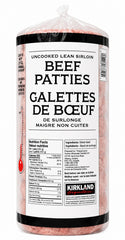 Kirkland Frozen Lean Sirloin Beef Patties, 18 x 151 g