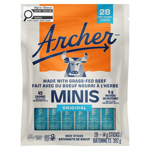 Archer Grass Fed Beef Sticks, 28 x 14 g