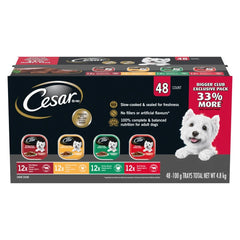Cesar Wet Dog Paté Variety Pack, 48 x 100 g