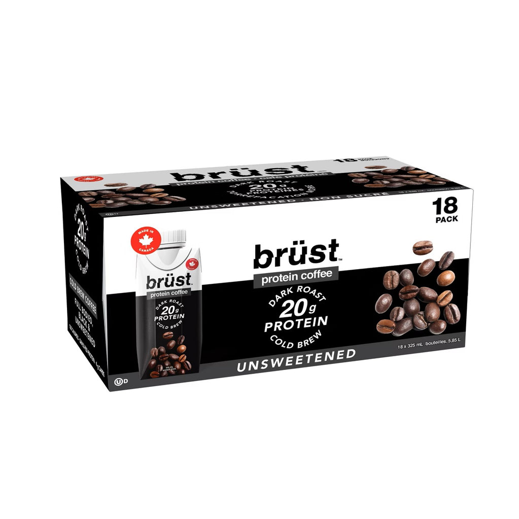 $10 OFF - brüst Protein Coffee Cold Brew Dark Roast, 18 x 325 mL