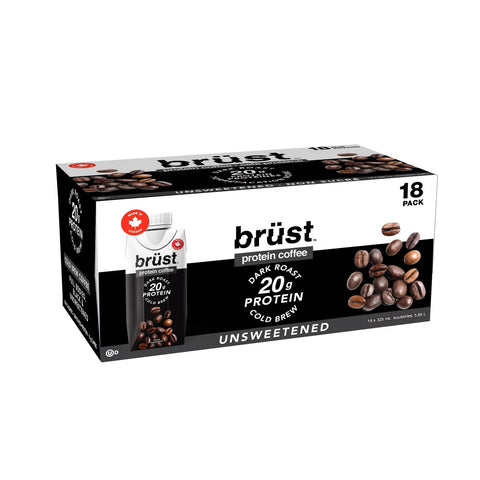$10 OFF - brüst Protein Coffee Cold Brew Dark Roast, 18 x 325 mL