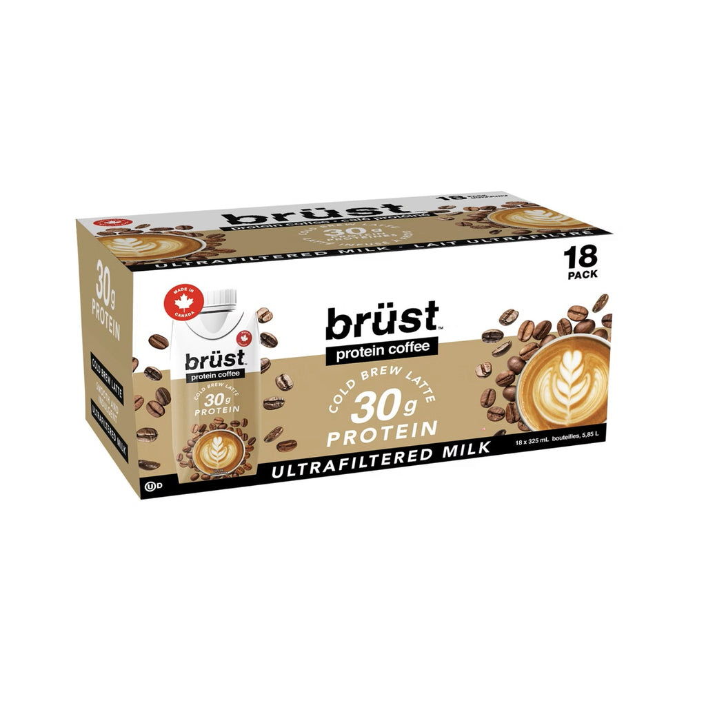 $10 OFF - brüst Protein Coffee Cold Brew Latte, 18 x 325 mL