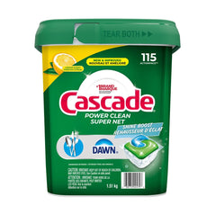 Cascade Power Clean Dishwasher Detergent ActionPacs, 115 count