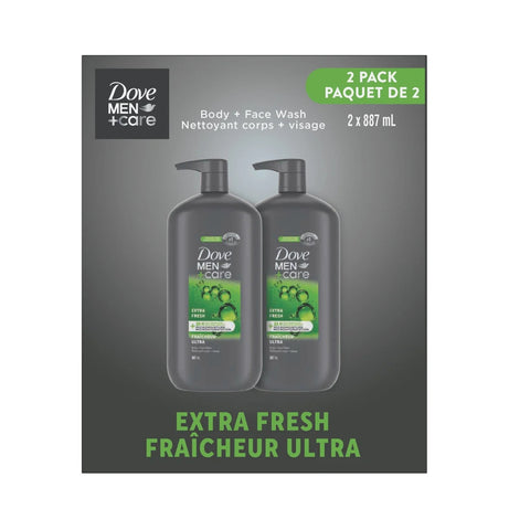 $3.5 OFF - Dove Men+Care Body and Face Wash, 2 x 887 mL