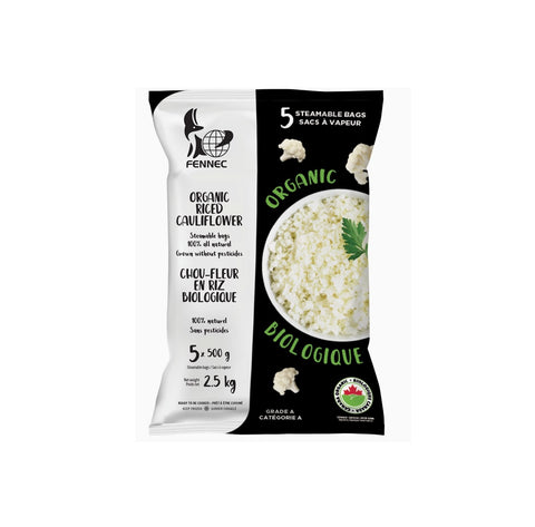 Fennec Frozen Organic Riced Cauliflower, 5 x 500 g