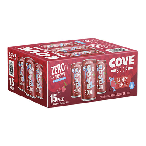 Cove Soda Zero Sugar Shirley Temple, 15 x 355 mL
