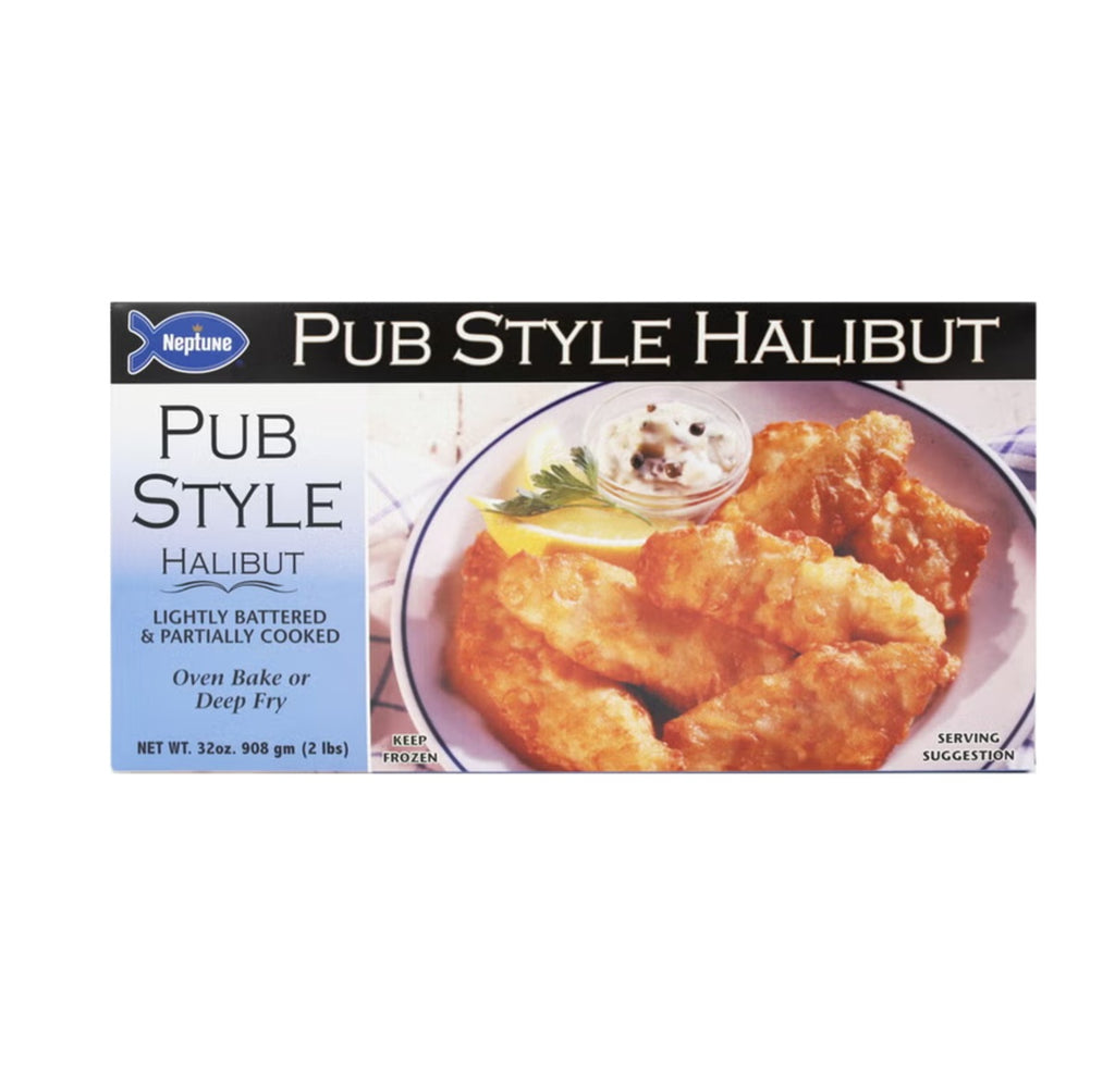 Neptune Pub Style Lightly Battered Halibut, 908 g