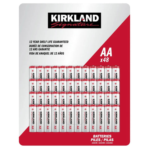 Kirkland Alkaline AA Batteries, 48 pack