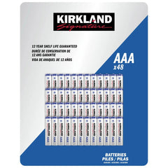 Kirkland Alkaline AAA Batteries, 48 pack