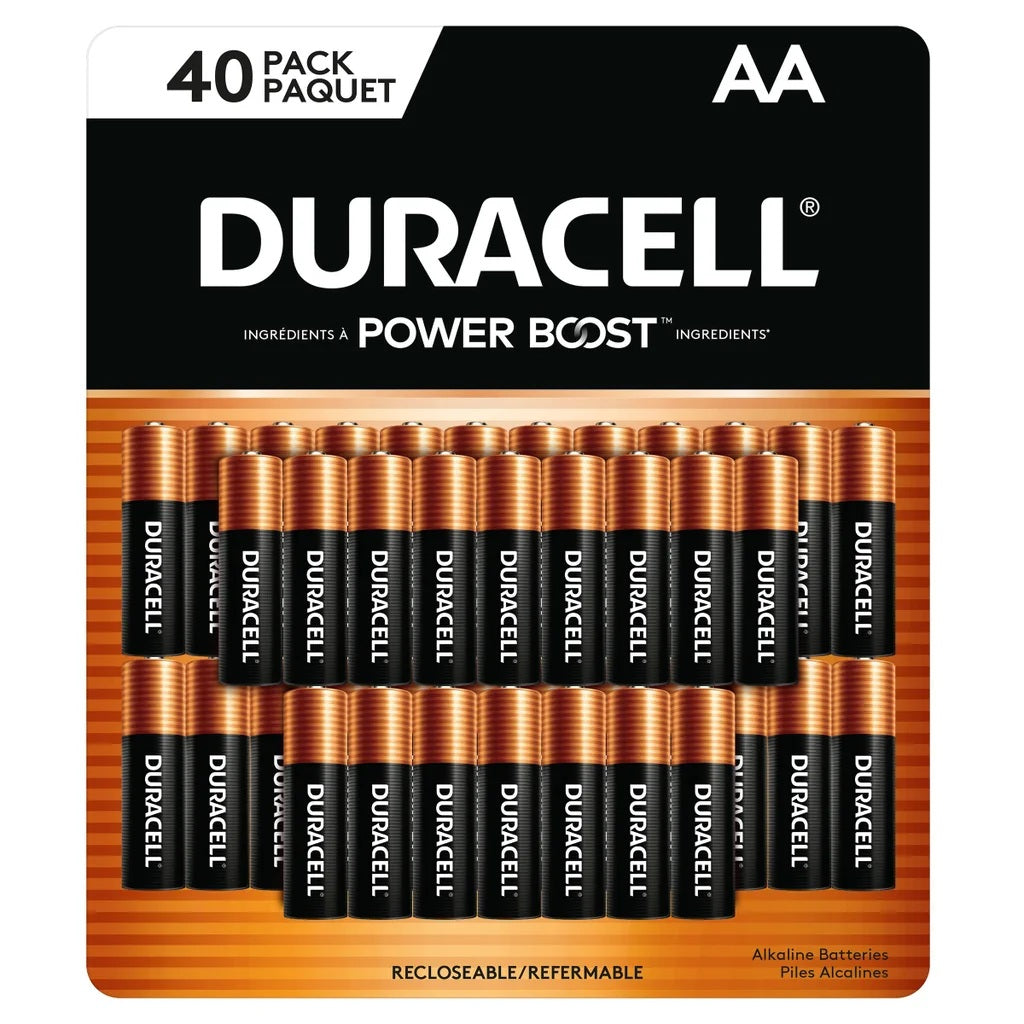 Duracell CopperTop AA Batteries, 40 pack