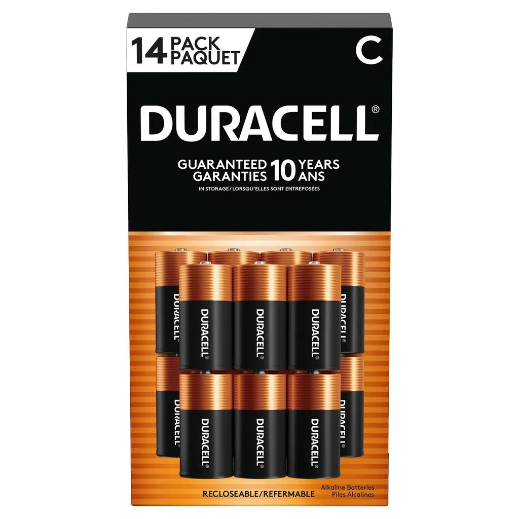 Duracell Coppertop C Batteries, 14 pack