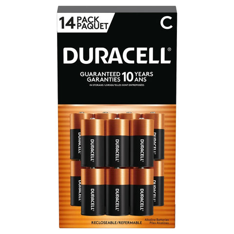Duracell Coppertop C Batteries, 14 pack