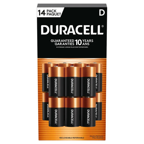 Duracell Coppertop D Batteries, 14 pack